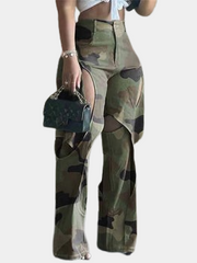 Casual Streetwear Camo Cargohose