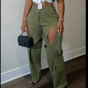 Casual Streetwear Camo Cargo Pants