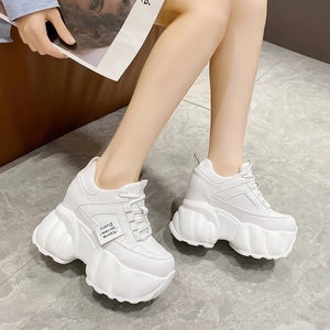 Casual White Platform Sneakers