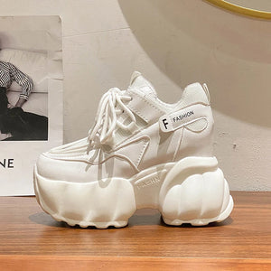 Casual White Platform Sneakers