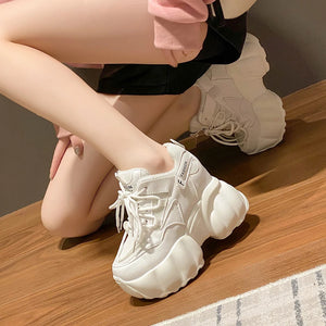 Casual White Platform Sneakers