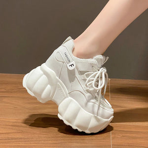 Casual White Platform Sneakers