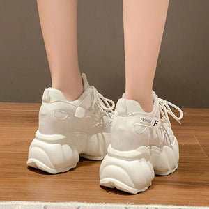 Casual White Platform Sneakers