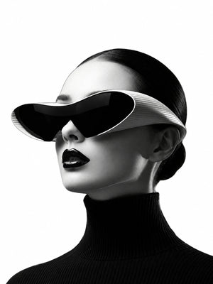 Cat Eye Cyberpunk Sunglasses - product view on white background