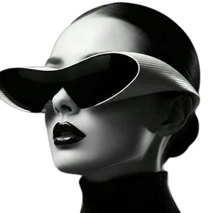 Cat Eye Cyberpunk Sunglasses - product view on white background