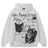 Cat Graffiti Y2k Hoodie