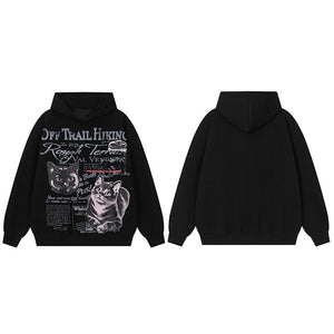 Cat Graffiti Y2k Hoodie