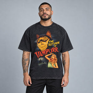 Cat Graphic Y2K Tees – worn by a man