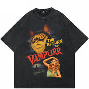 Cat Graphic Y2K Tees