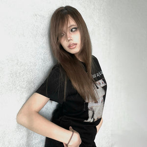 Cat Print Y2K Top T-shirt