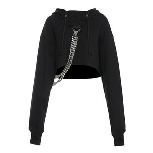 Chain Decoration Y2k Hoodies