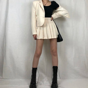 Chelsea Platform Boots White