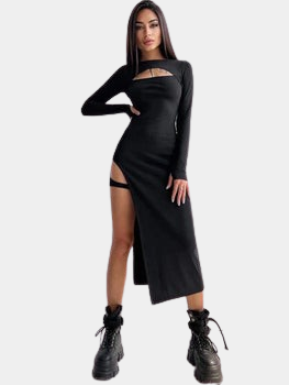 Chest Cut Out Dress | CYBER TECHWEAR Cyber Techwear Chest Cut Out Dress | CYBER TECHWEAR Cyber Techwear