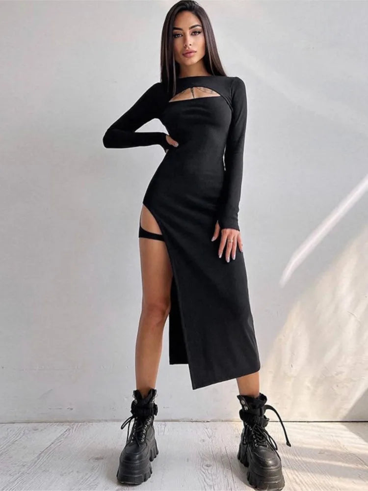 Chest Cut Out Dress | CYBER TECHWEAR Cyber Techwear Chest Cut Out Dress | CYBER TECHWEAR Cyber Techwear