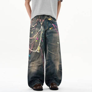 Chians Printing Y2K Jeans