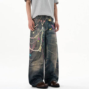 Chians Printing Y2K Jeans