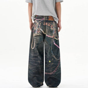 Chians Printing Y2K Jeans