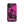 Chic iPhone Pink Case for iPhone 11, back view of the magenta and black workstation scene print