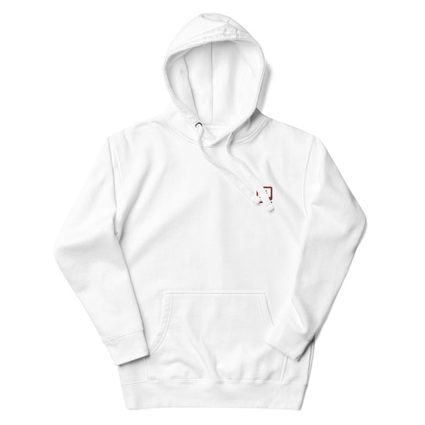 Chic White Embroidered Comfortable Hoodie