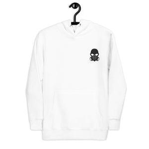 Chic White Embroidered Hoodie