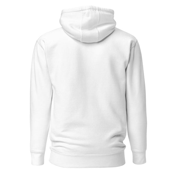 Chic White Embroidered Hoodie