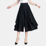 Chiffon-Hosenrock mit asymmetrischem Schnitt