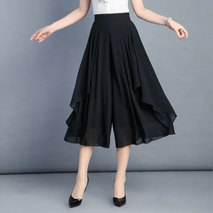 Chiffon Irregular Skirt Pants