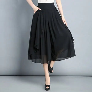Chiffon Irregular Skirt Pants