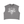 Grey colourway laid flat, the same chrome emblem printed across a lighter, washed-out body