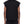 Studio back view on the model in black, the hem finishing square across the lower back