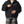 Front view of the Chrome Y2K Zip Up Hoodie worn open, with the small chrome mark on the left chest
