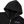 Close-up of the Chrome Y2K Zip Up Hoodie hood and of the metal zip running up the thick black fleece