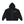 Chrome Y2K Zip Up Hoodie laid flat and zipped up, hood raised, with its two curved front pockets