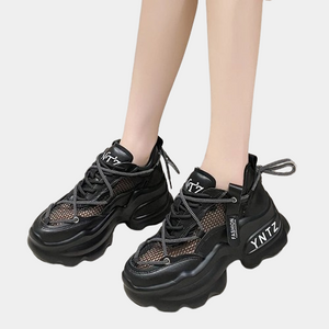 Chunky Black Platform Sneakers