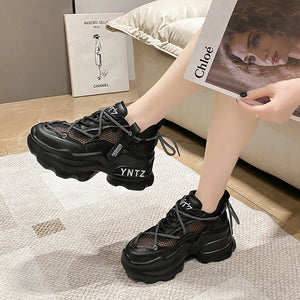 Chunky Black Platform Sneakers