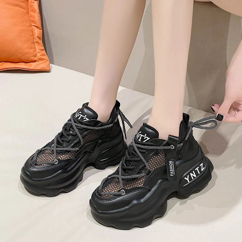 Chunky Black Platform Sneakers CYBER TECHWEAR® – Cyber Techwear