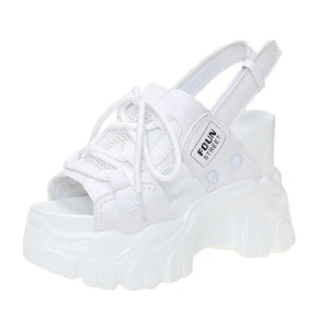 Chunky Black Sandals Platform