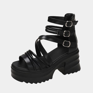 Chunky Heel Gladiator Sandals