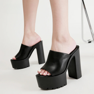 Chunky Heel Sandals Mule