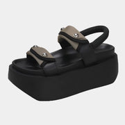 Chunky Heel Sandalen mit Plateausohle
