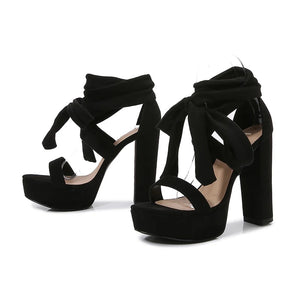 Chunky Heeled Sandals For Womens