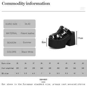 Chunky Heels Mules Sandals