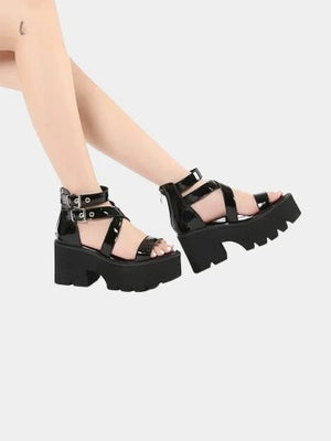 Chunky Low Heeled Sandals