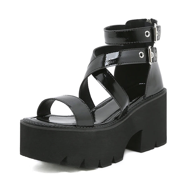 Chunky Low Heeled Sandals