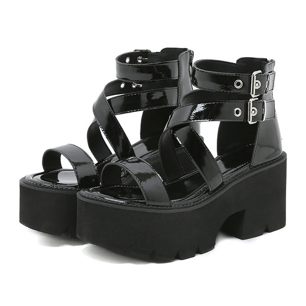 Chunky Low Heeled Sandals