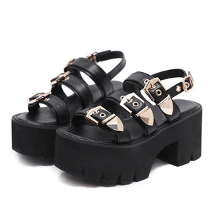 Chunky Platform Buckle Sandals