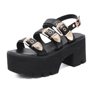 Chunky Platform Buckle Sandals