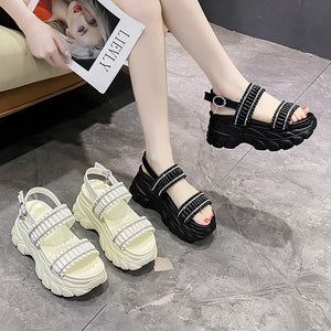 Chunky Platform Sandals with Straps
