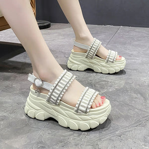 Chunky Platform Sandals with Straps