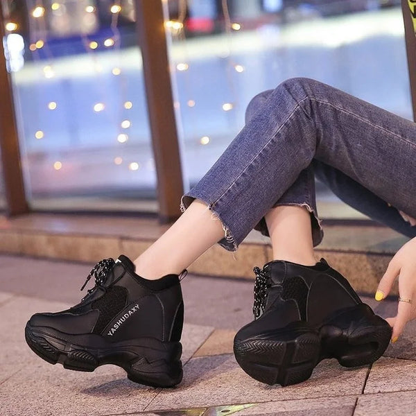 Chunky Platform Sneakers Black